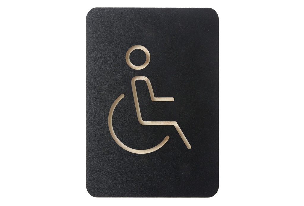 Pictogrambord "rolstoel" - kleur zwart