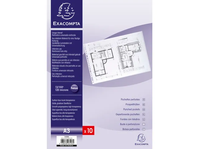 [EXC-3193E] Flipover tassen - A3 -"staand" - 40 stuks