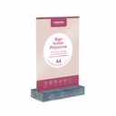 Kaarthouder - T standaard - "polystone antraciet" - A4 - per 5 stuks