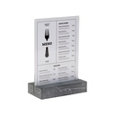 Kaarthouder - T standaard - "polystone antraciet" - A5 - per 5 stuks