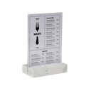 Kaarthouder - T standaard - "polystone wit" - A5 - per 5 stuks