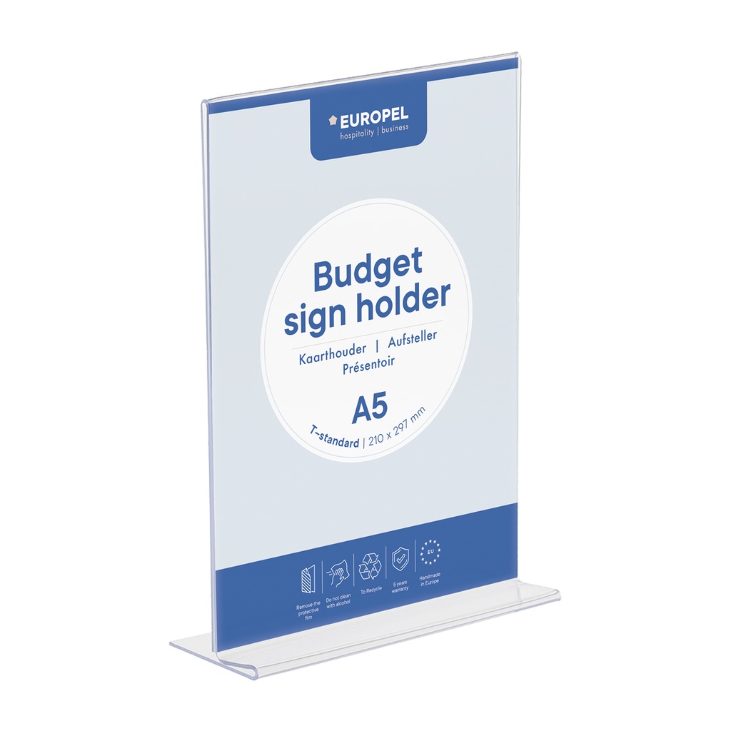 Kaarthouder "DuroBudget" A5 met T-standaard