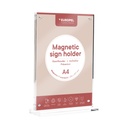 Kaarthouder - "A4 magnetisch" - T standaard - acrylaat