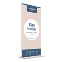 Kaarthouder "DuroSign" 10,5 x 21 cm met T-standaard 