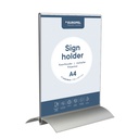Kaarthouder "DuroSign" A4 met T-standaard van aluminium