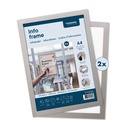 Infokader A4 "zelfklevend zilver" - set à 2 st.
