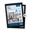 Infokader A4 "zelfklevend zwart" - set à 2 st.