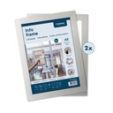 Infokader A5 "zelfklevend zilver" - set à 2 st.