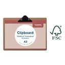 Klembord - "A3 liggend" - hout - per 12 stuks