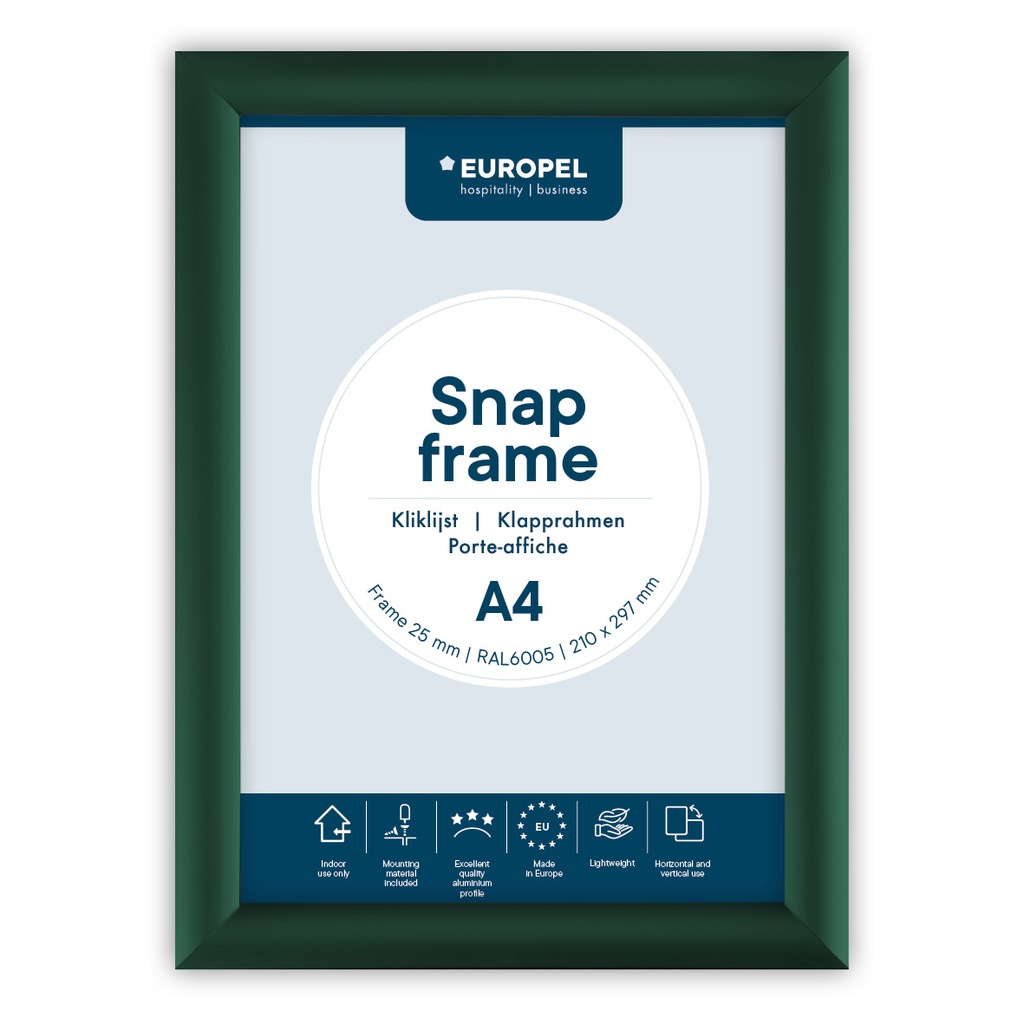 Kliklijst A4 "premium groen" - lijst 25 mm