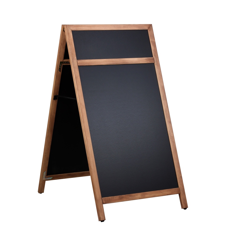 [356247] Stoepbord krijt "deLux 66 x 128 cm met topbord" - dennenhouten lijst