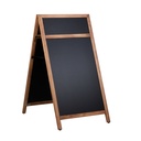 Stoepbord krijt "deLux natural" - met topbord - 66x128 cm