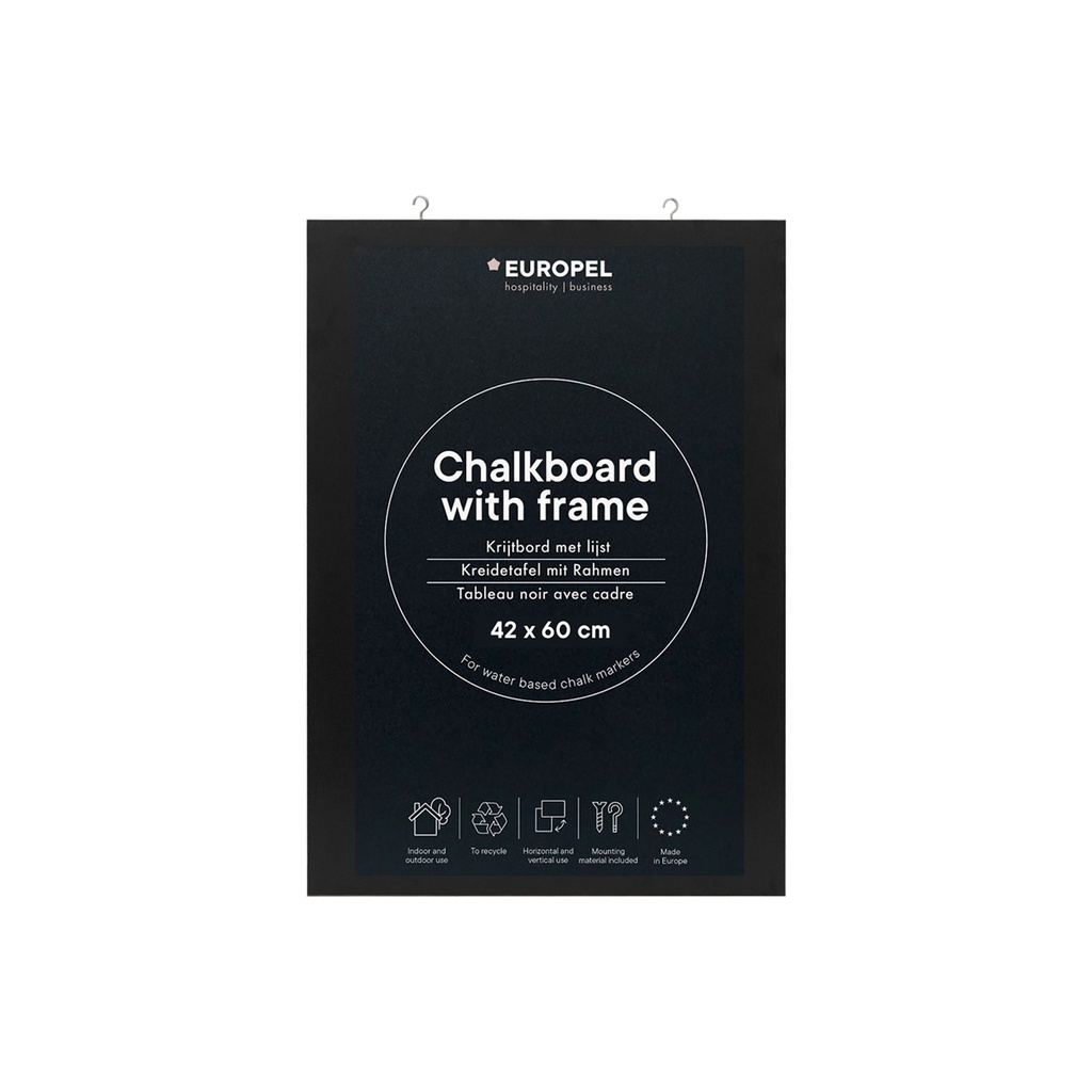 Krijtbord "wandbord promo 42 x 60 cm" - zonder lijst