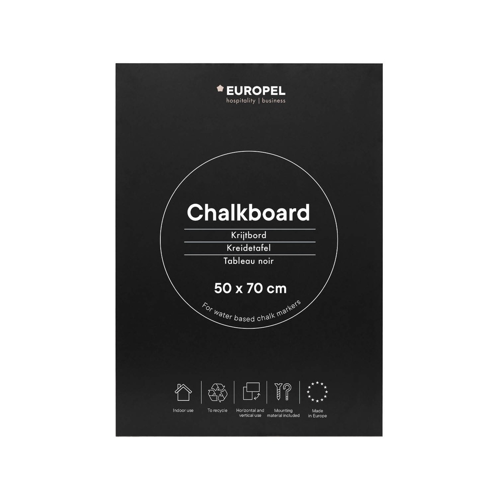 Krijtbord "wandbord promo 50 x 70 cm" - zonder lijst