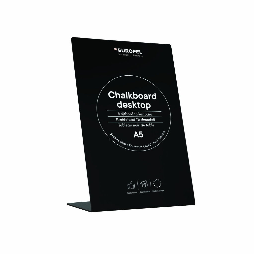 Krijtbord A5 "presentation met L-standaard"