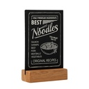 Krijtbord "tafelmodel" - houten voet - formaat A6 - per 5 stuks