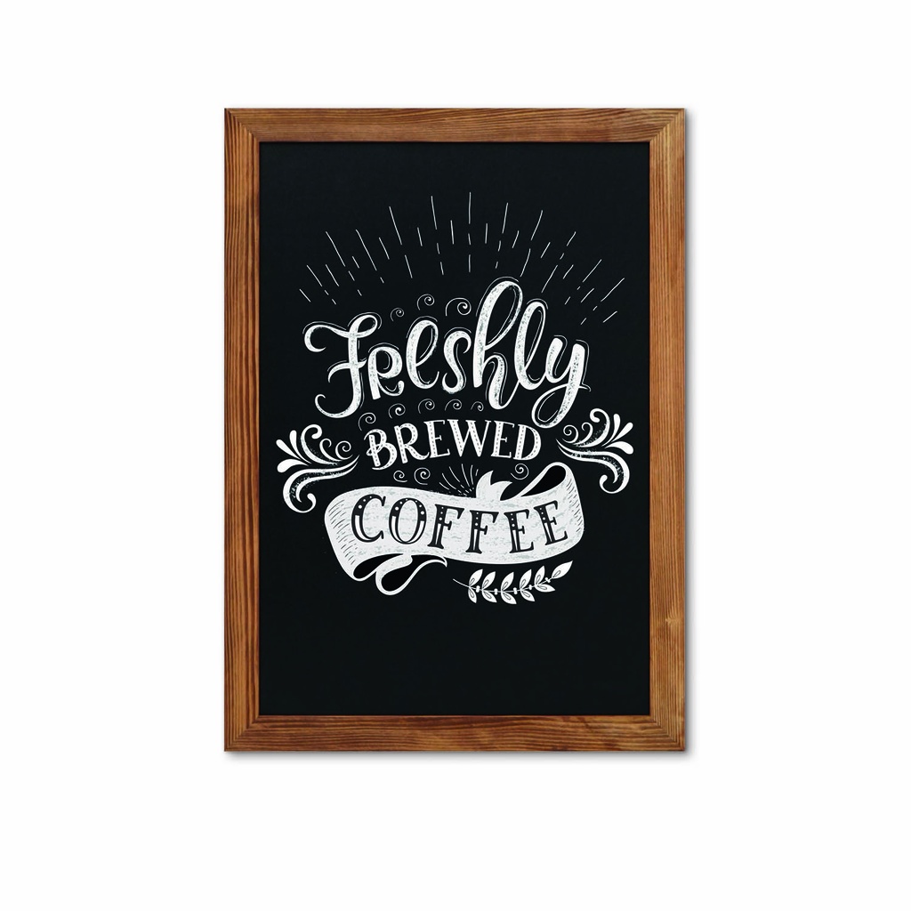 [356226-2] Krijtbord "wandbord" - naturel lijst - formaat 60x84cm - per 2 stuks