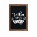 Krijtbord "wandbord" - naturel lijst - formaat 60x84cm - per 2 stuks