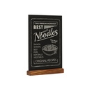 Krijtbord A4 "tafelmodel" - dennenhouten voet