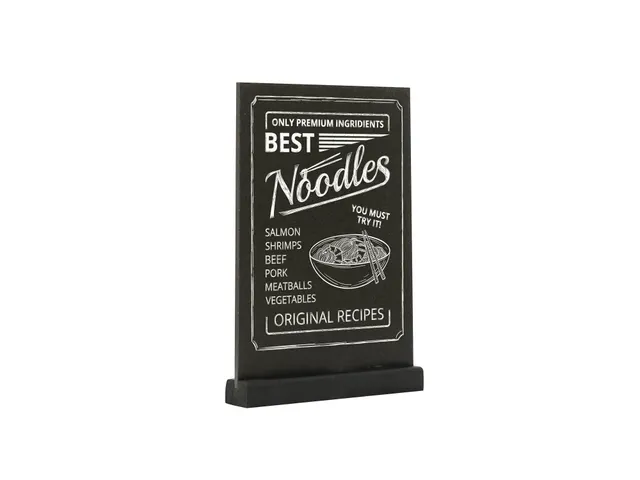 Krijtbord A4 "tafelmodel" - zwarte houten voet