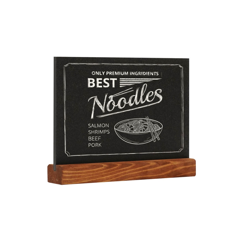 [356271-10] Krijtbord "tafelmodel" - naturel voet - A5 liggend - 10 stuks