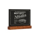 Krijtbord "tafelmodel" - naturel voet - A5 liggend - 10 stuks