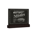 Krijtbord A5 "tafelmodel liggend" - zwarte houten voet