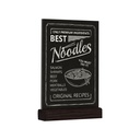Krijtbord A5 "tafelmodel staand" - zwarte houten voet