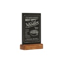 Krijtbord "tafelmodel" - houten voet -  A6 staand - per 10 stuks