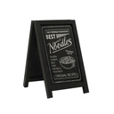 Krijtbord "tafelmodel als mini stoepbord"- zwart - 15x25 cm
