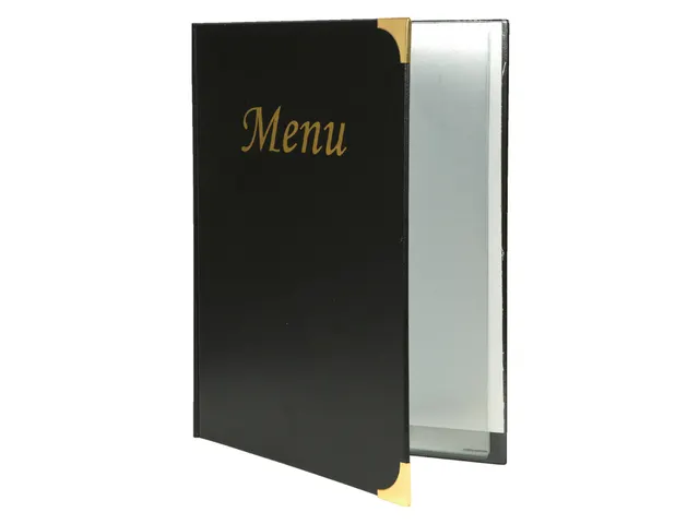 [Q552027] Menumap A4 "Securit lederlook"- zwart - 4 tassen