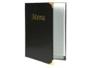 Menumap A4 "Securit lederlook"- zwart - 4 tassen