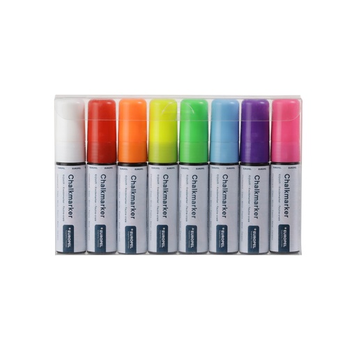 [356500] Krijtstift "assorti kleur" - 15 mm - etui met 8 stuks  
