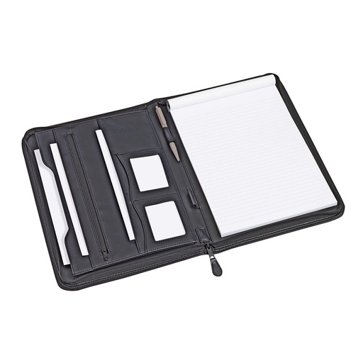 [RI98444] Schrijfmap rillstab "excellent deluxe" - A4 - zwart lederlook