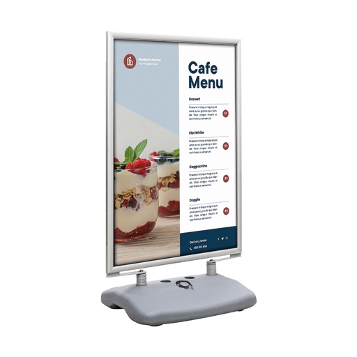 [355119] Stoepbord kliklijst "duro" - waterbestendig met watervoet - lijst 35mm - 70 x 100cm (B1)