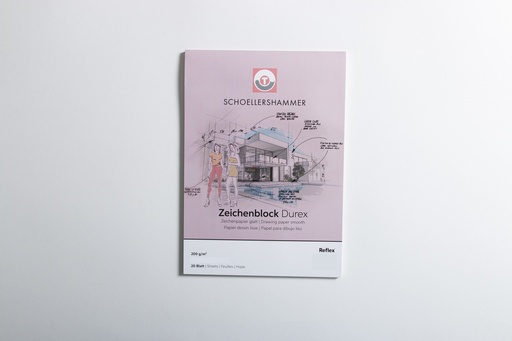 [S855403] Tekenpapier schoellershammer "duria glad" - A3 - 200g/m2 - blok à  20 vel 