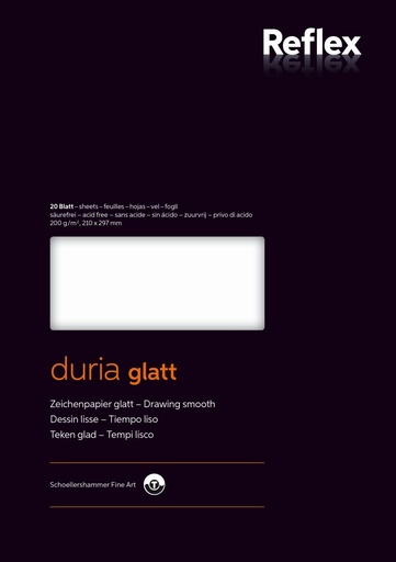 Tekenpapier schoellershammer "duria glad" - A4 - 200g/m2 - blok à 20 vel 
