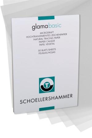 [S870424] Transparantpapier schoellershammer "glama" - A4 - 72g / m2 - blok à 50 vel
