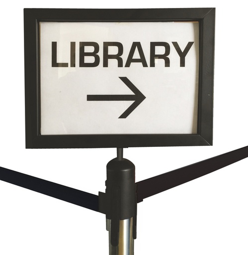 [358003] Informatiebord voor afzetpaal - zwart