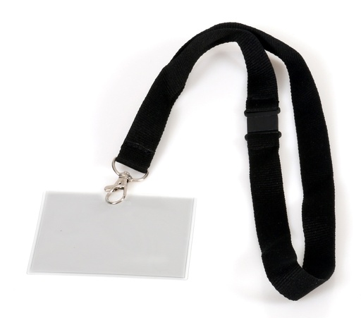 [121280] Badge / Pashouder "met koord" - 90x60mm - pak à 5 stuks