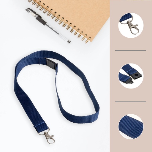 [121277] Badgekoord  "donkerblauw" - pak à 10 stuks