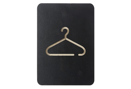 [421032] Pictogrambord "garderobe" - kleur zwart