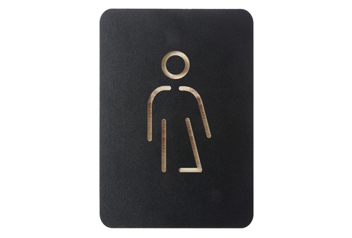 [421040] Pictogrambord "genderneutraal" - kleur zwart