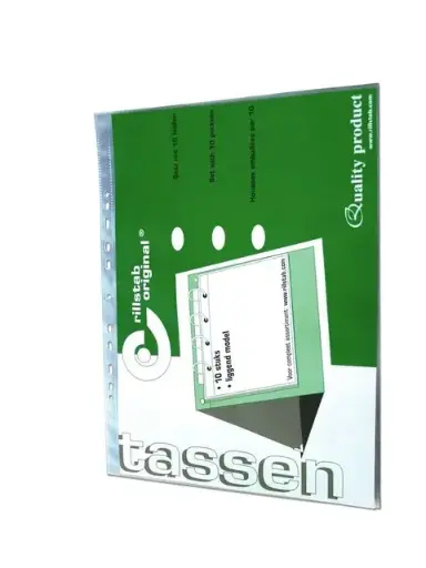 [RI94155] Flipover-hoezen rillstab - "A4 staand" - 10 stuks