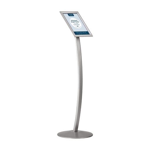 [355037] Infostand "gebogen met kliklijst" - frame 25 mm - formaat A4