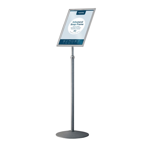 [355036] Infostand "telescopisch met kliklijst" - frame 25 mm - formaat A3