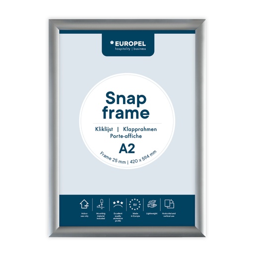 [355004] Kliklijst "A2 zilver" - frame 25mm