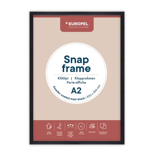 [355071] Kliklijst "A2 mat zwart" - frame 25mm 