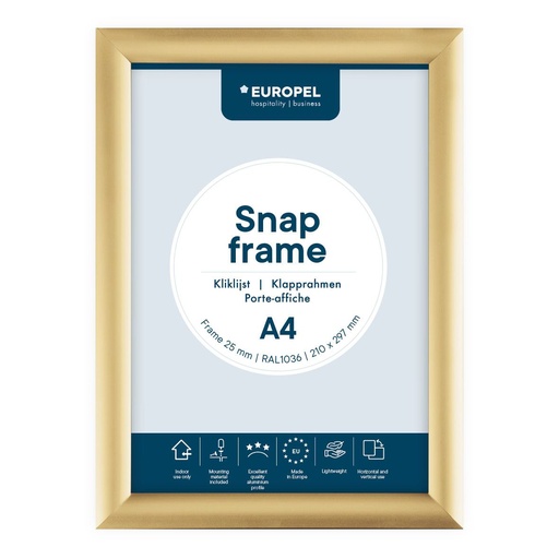 [355085] Kliklijst "A4 goud" - frame 25mm