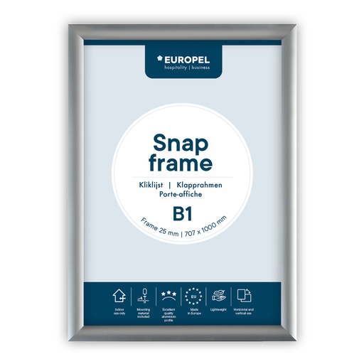 [355021] Kliklijst "B1 zilver" - frame 25mm
